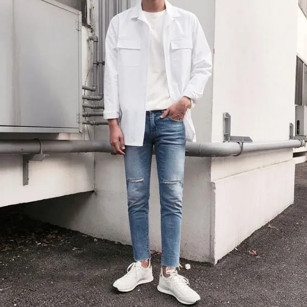 6 Cách phối đồ với áo sơ mi oversize nam cực ấn tượng và cool ngầu