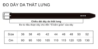 Cách chọn size thắt lưng nam chính xác nhất theo tiêu chuẩn