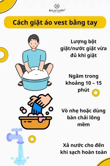 Cách Giặt Áo Vest Đúng Cách Đơn Giản Bằng Tay và Máy Giặt