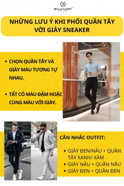 Cách kết hợp giày mang với quần tây chuẩn đẹp thời trang nhất