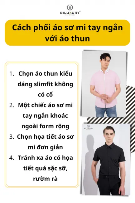 Gợi Ý 6+ Cách Phối Đồ Áo Sơ Mi Tay Ngắn Nam Đẹp & Thu Hút