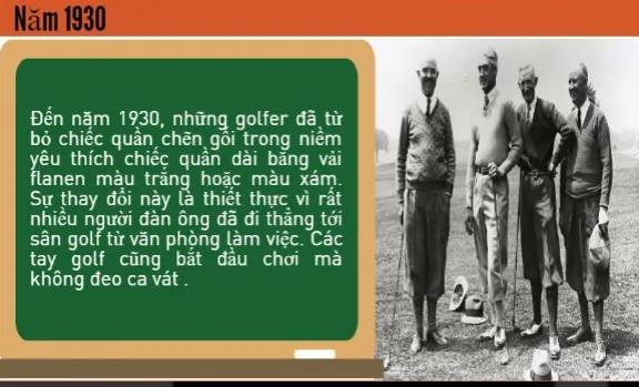 Lịch sử thời trang Golf: Đổi mới và phát triển