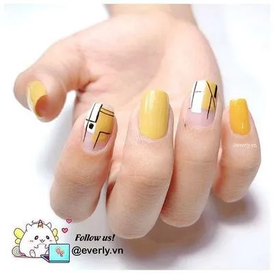 Những mẫu nail màu vàng đẹp mang lại may mắn quanh năm