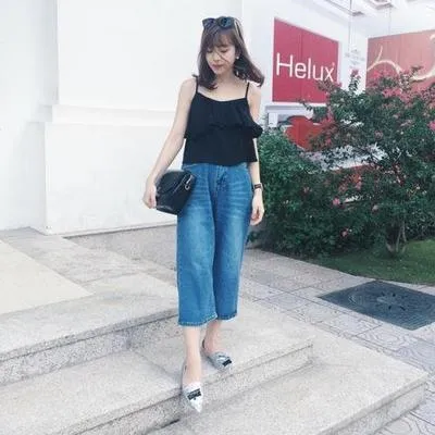 Quần culottes? Học thuộc ngay 1001 cách phối đồ với quần culottes jean cứ diện là xinh!!!