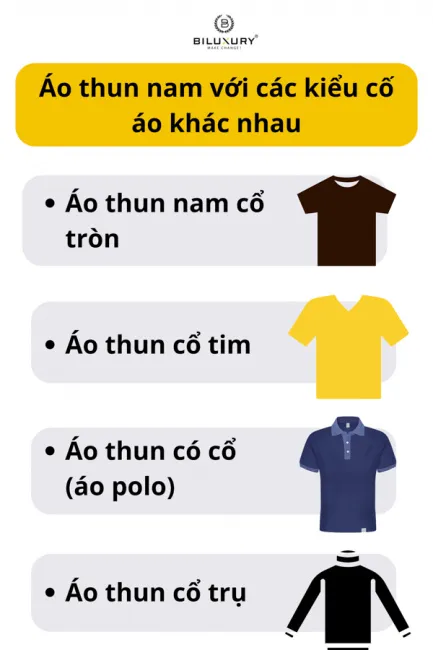 Top 12 các loại áo thun nam phổ biến nhất hiện nay