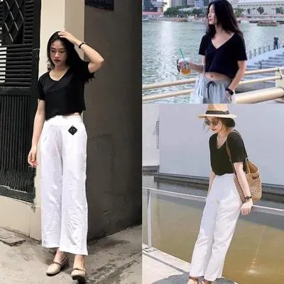 Tuyệt chiêu phối đồ với quần culottes trắng chắc chắn phải biết